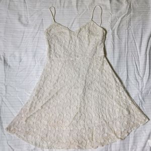 Mango Lace White Dress