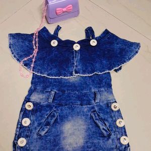 Baby Girls Denim Middi Dress