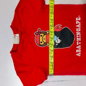 BAPE Pirate Milo Big Ape Head Tee Red ♥️