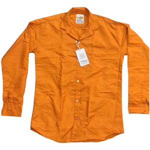 Dark Orange XL size Plain Men's Shirts