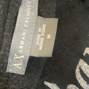 Chic Black Armani Exchange Graphic Tee