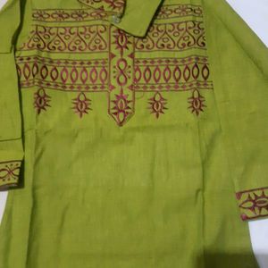 Green Kurta And Pant