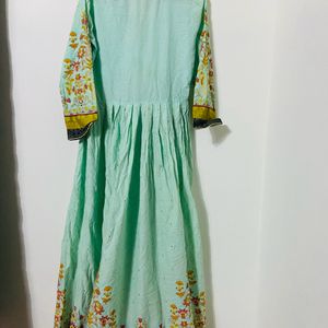 Long Frock With Front Open Cut