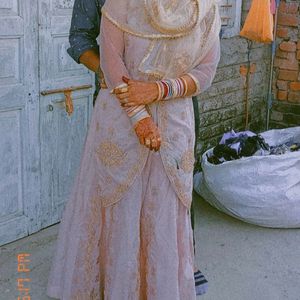 Peach colour Beautiful Gown