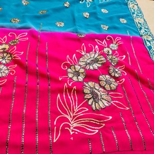 two color saree