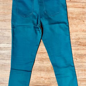 Denim Trousers:Teal Blue:Vero Moda