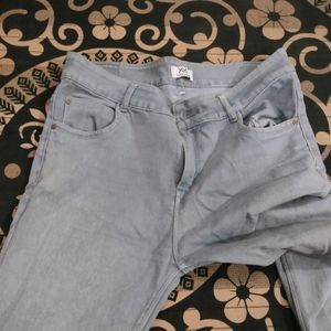 Grey Women Jeans 34 Inch