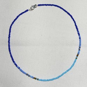 Blue Mermaid Beaded Necklace
