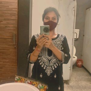 Chikankari Black Kurti