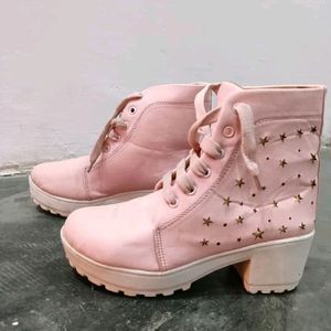 Pink Boots For Women's