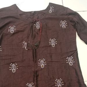 Chocolate Coloured Kurti