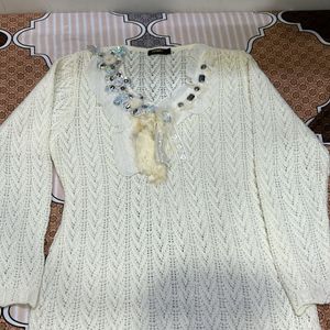 White Designer Sweater