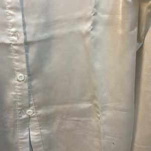 White Satin Finish Shirt