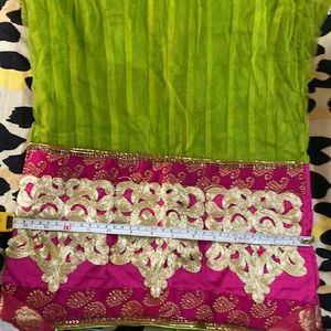 Pink Green Anarkali Kurta Set