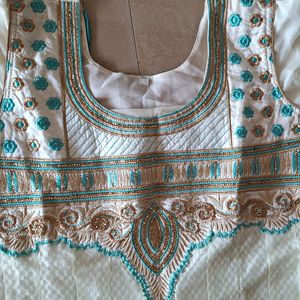 White Anarkali Kurta