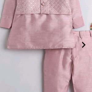 Boys Wedding Kurta, Waistcoat And Pyajama Set