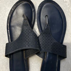 Bata Navy Blue Flats