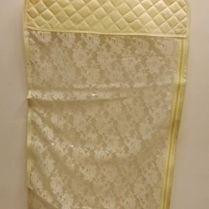 Satin Saree Cover With Net Design