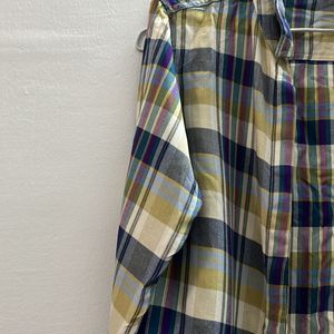 Multicoloured Checked Crop shirt