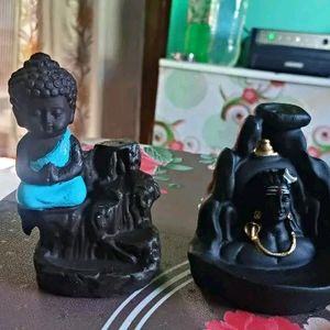 Mahadev, Shiv and buddha smoke backflow + 50 Cones