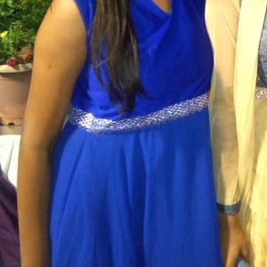 Blue Colour Full Length Gown