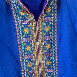 Embroidery Silk Cotton Kurti