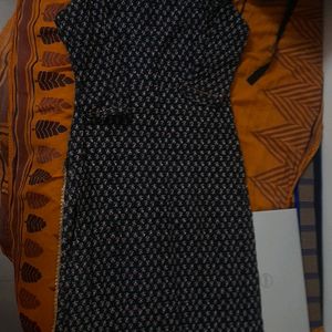 Black Floral Design Kurta