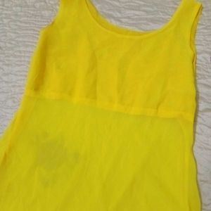 Yellow Middi Dress Can Wear With Jeans