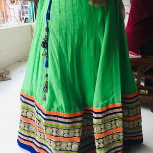 Perrot Green Lhenaga Choli