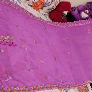 Embroidery  Cutwork Saree