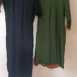 Black And Green Kurti Combo