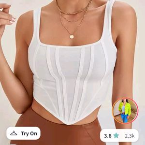 Myntra White Corset Top