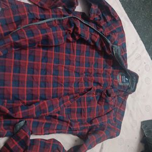 Red And Blue Checkered Shirt Size L