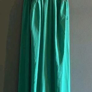 Green Maxi Dress With Stylish Back