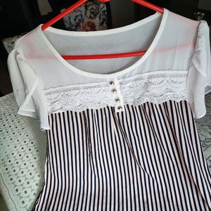 Striped Lacy Top Size 36-38