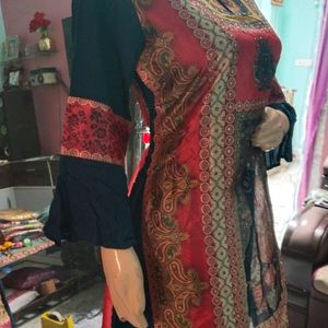 Beautiful Frok Kurti Double Layer With Dupatta