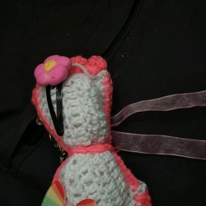 BOW KEYCHAIN!!! crochet 🎀