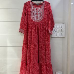 Zola Bandhani Print Anarkali Kurta