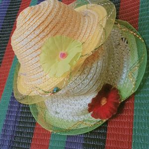 Green And Yellow Summer Hat For Kids👒🌻 Ha