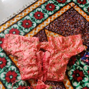 Readymade Blouse In Dark Peach