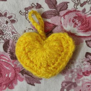 New Crochet Heart Keychain