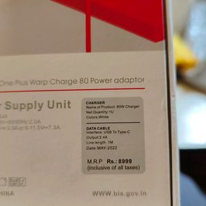 OnePlus 10pro 80w Charger