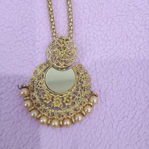 Beautiful Golden Mirror Jwellery Set