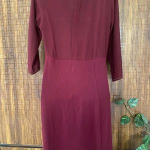 Stylish Long Dress Maroon