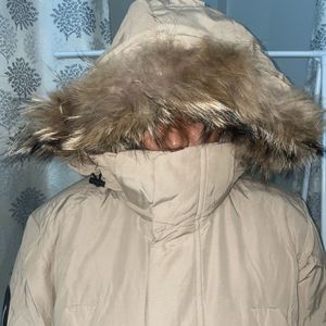 Jacket With Detachable Cap and Fur