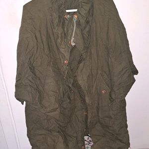 Olive Green Jacket From Korea Free Size