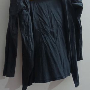 Women Solid Black Shrug