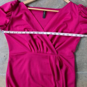 Fuschia Wrap Dress