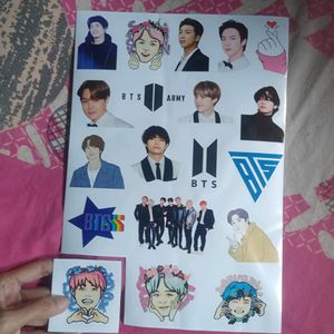 100 BTS cute stickers