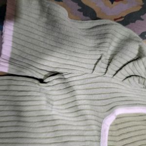 women top square neck with white stripes